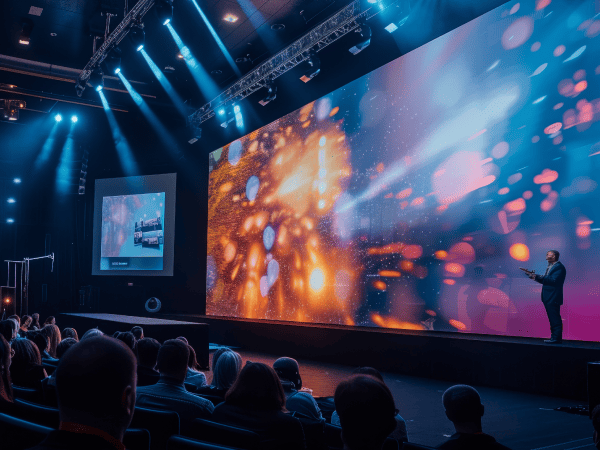Key Note speaker on stage 